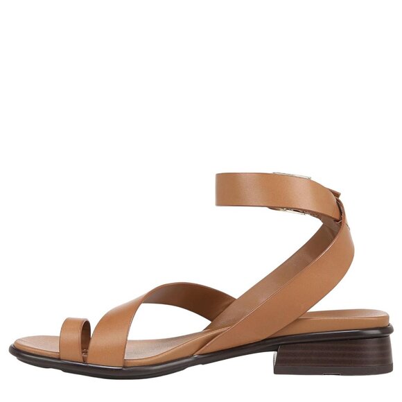 NWT Naturalizer Womens Birch Strappy Flat Sandals Saddle Tan Brown Leather 9M - Picture 5 of 14